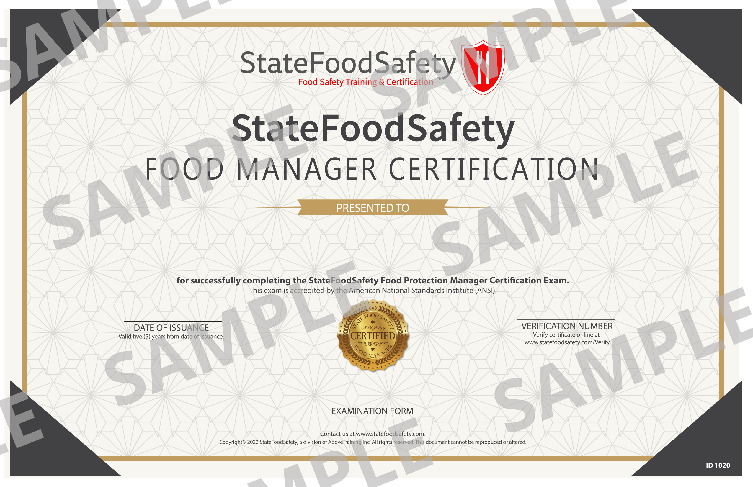 SFS Food Manager Card